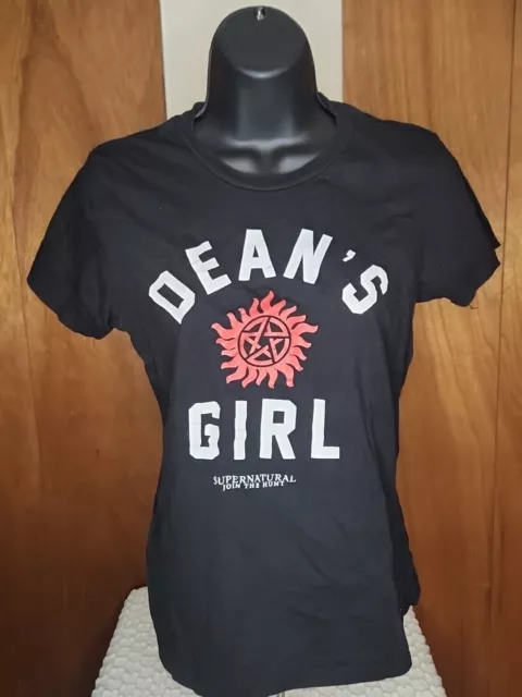 Supernatural Dean's Girl Black T Shirt Size XS Pullover TV Show Casual Comfort