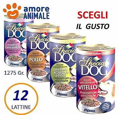 12 CONFEZIONI  Monge Special Dog Bocconi Cane 1275 gr. GUSTI VARI - Cibo umido
