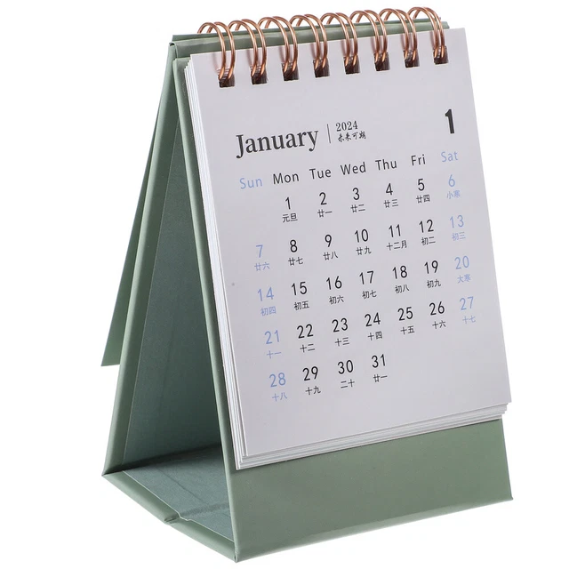 CARTA UFFICIO CALENDARIO Fogli Mobili Per Scrivania Piccolo EUR 15,72 - Foto 7