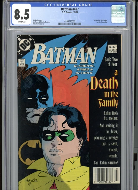 Batman #427 (1988) DC CGC 8.5 White Death in the Family Newsstand Edition
