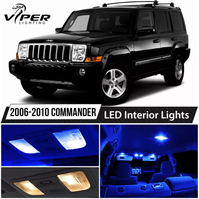 2006-2010 Jeep Commander Blue LED Lights Interior Package Kit