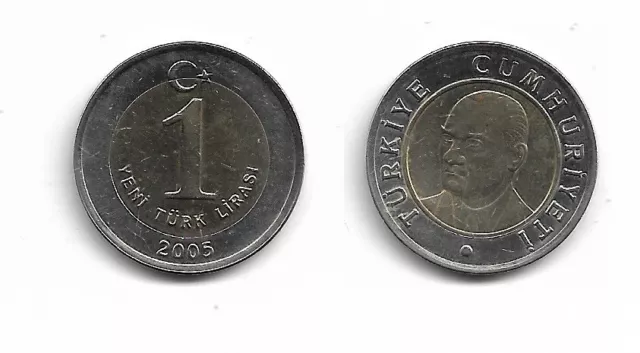 M46 . Turquie . 1 Lire Turque . 2005 .