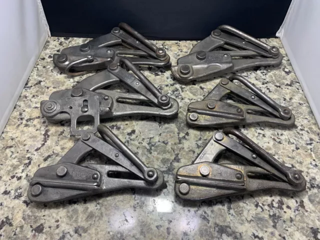 Lot Klein Tools Wire / Cable Puller Stretcher Grip tools, Lineman tools