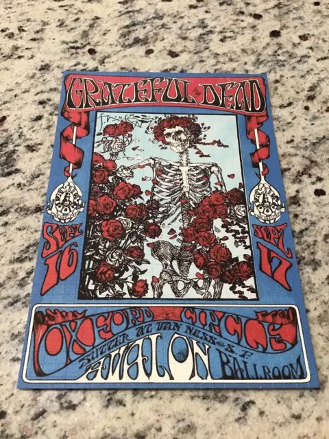 BLOTTER ART SKELETON & ROSES BERTHA Signed by STANLEY MOUSE