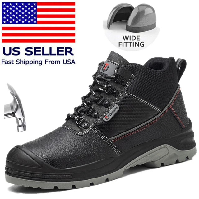MENS WATERPROOF WORK Boots Steel Toe Safety Shoes Indestructible Non