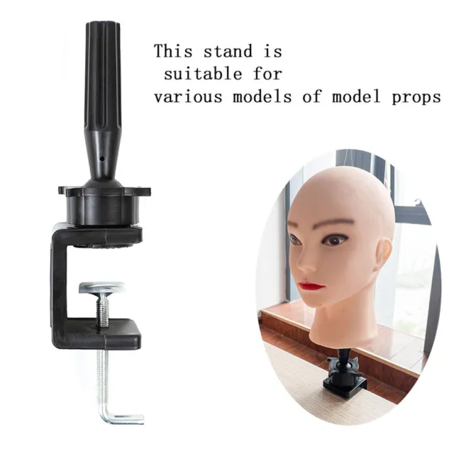 Mannequin Head Stand Adjustable Manikin Wig Table Clamp Training Cosmetology