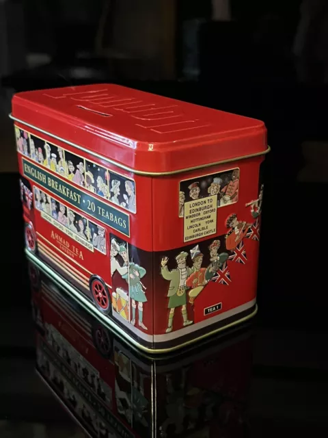 Ahmad Tea/Red London Double Decker Bus-Tea Tin/ Tea Bag Holder/Coin Bank