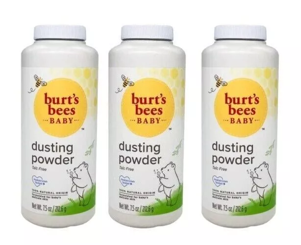 BL  Burt's Bees Baby Dusting Powder 7.5oz --THREE PACK