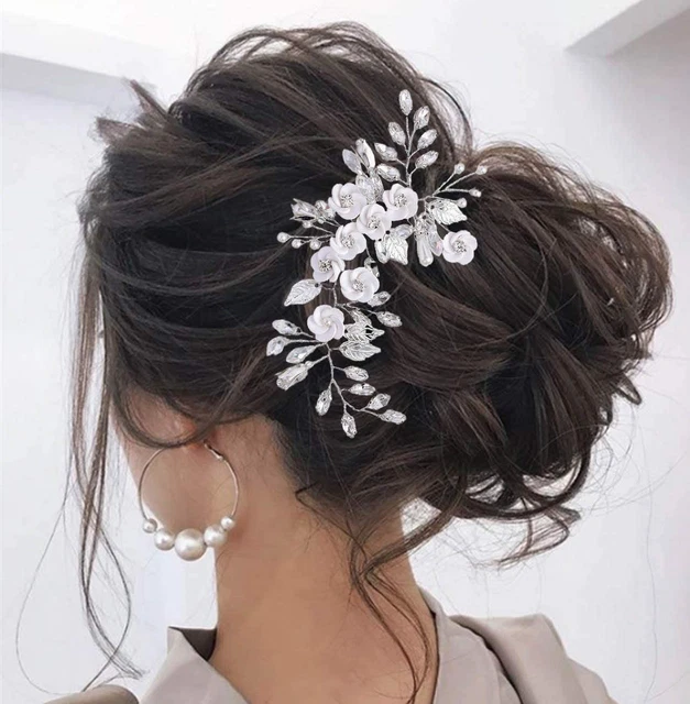 Unicra Accessori per Capelli Da Sposa Con Fiore Di Vite Perla Decorazioni Capell