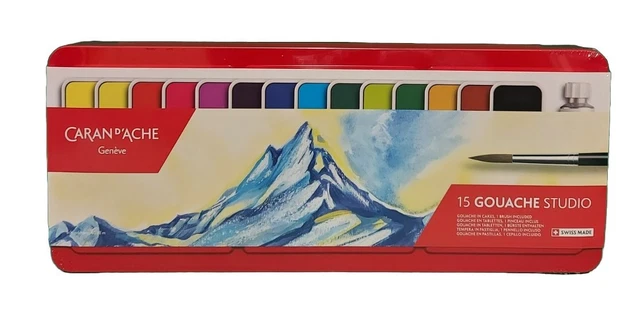 Caran D'ache - Gouache Studio 15-teiliges Set - 1000.315 - NEU VERSIEGELT ⭐️⭐️⭐️⭐️✅️ ✅️