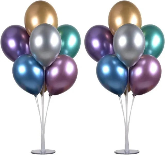 2 x Tischballonständer Kit wiederverwendbarer Ballonhalter für jeden Anlass Dekoration