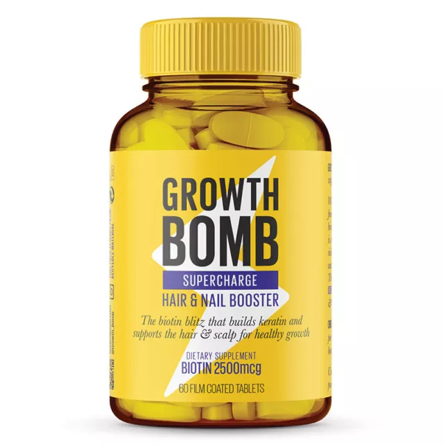 Growth Bomb Supercharge Hair Growth & Nail Booster 60 Tablets