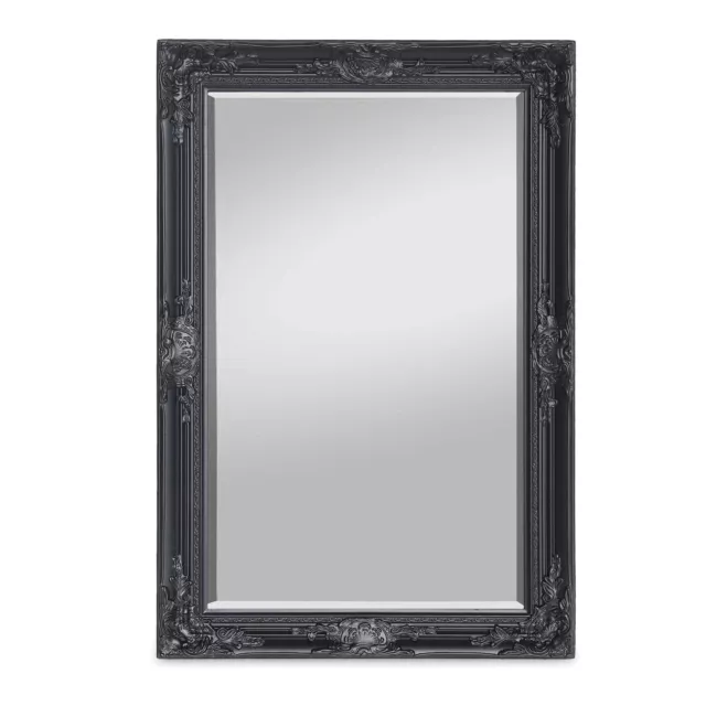 Mirror Wall Mirror Large Hanging Rectangle Mirror Decorative Wood Frame Black