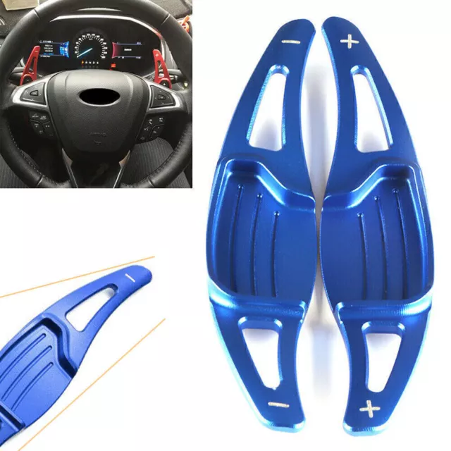 Blue Car Steering Wheel Shift paddle Shifter Extension For Ford Mondeo 2013-2019