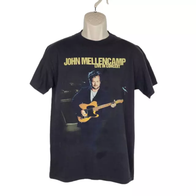 John Mellencamp T Shirt Adult Medium Black Plain Spoken Tour 2016 Concert