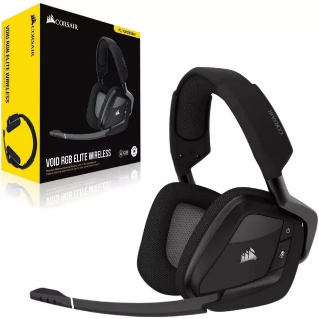 Corsair CA-9011201-AP VOID RGB ELITE Wireless Premium Gaming Headset with 7.1...