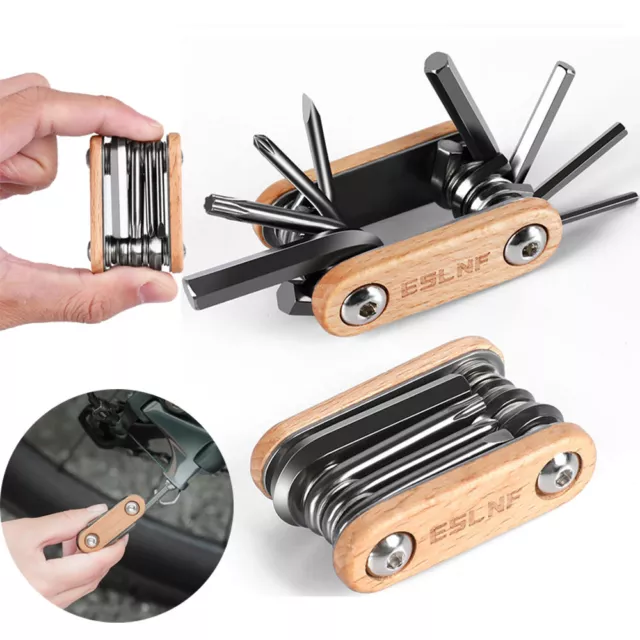 Bike Repair Tool 8 In 1 Portable Bicycle Sets Allen Hex Keys Screwdriver Kit UK