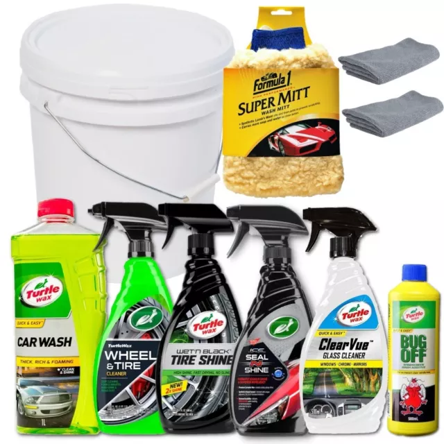 Turtle Wax Car Care Kit 10 Piece Pack Bundle Wash Ice Seal Shine Great Value