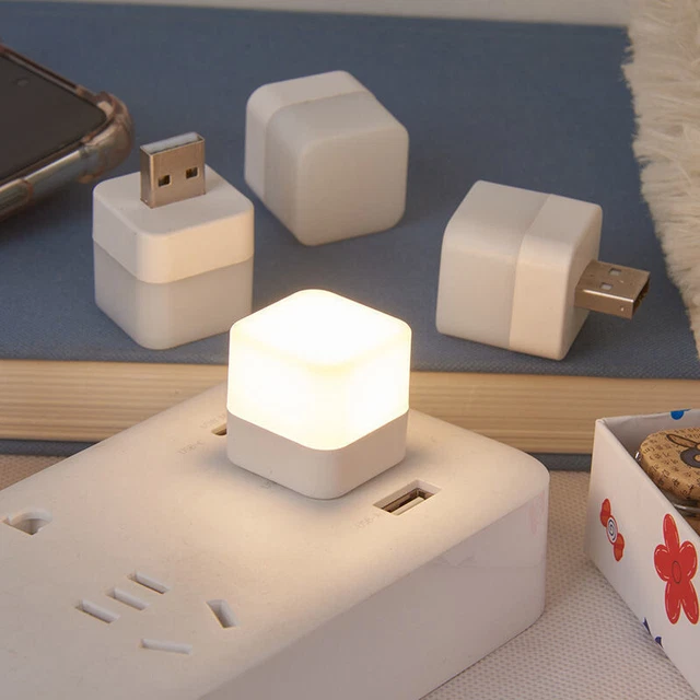 USB PLUG LAMP Mini LED Night Light Power Bank Charging Book Lights