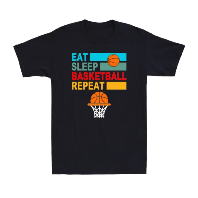Eat Sleep Basketball Repeat Funny Gift For Basketball Lovers Men's T-Shirt