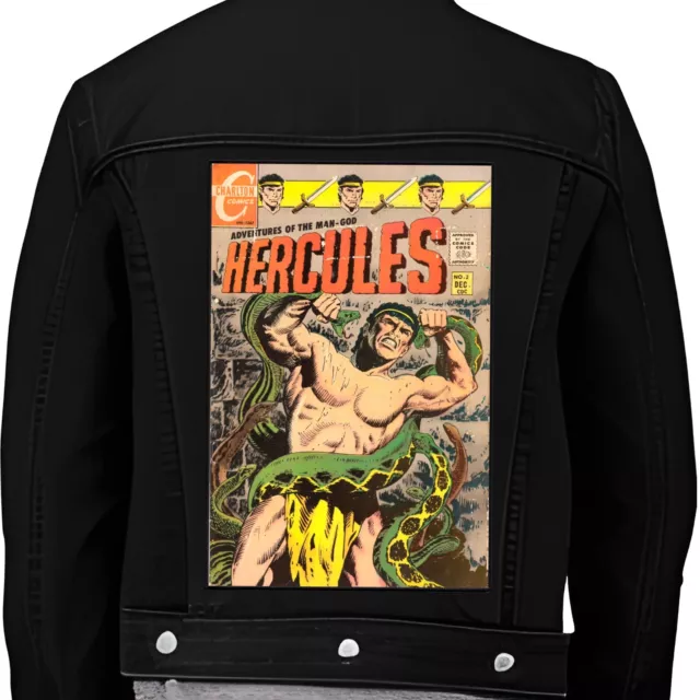 Hercules Vintage Superheld Comicbuch Aufbügeln Mantel Rückseite Aufnäher Comics Goldenes Zeitalter