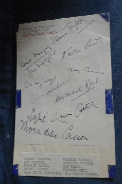 Doctor Who MARY PEACH & VALERIE TAYLOR McVicar STANLEY LLOYD ++ hand signed page