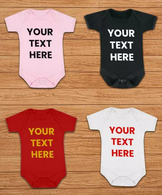 Personalisiert Ihren Text hier Baby Body maßgeschneidert Jungen Mädchen Weste wachsen Kleidung