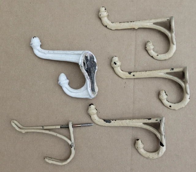 Antique salvage Cast Iron Acorn Coat Hook Hangers