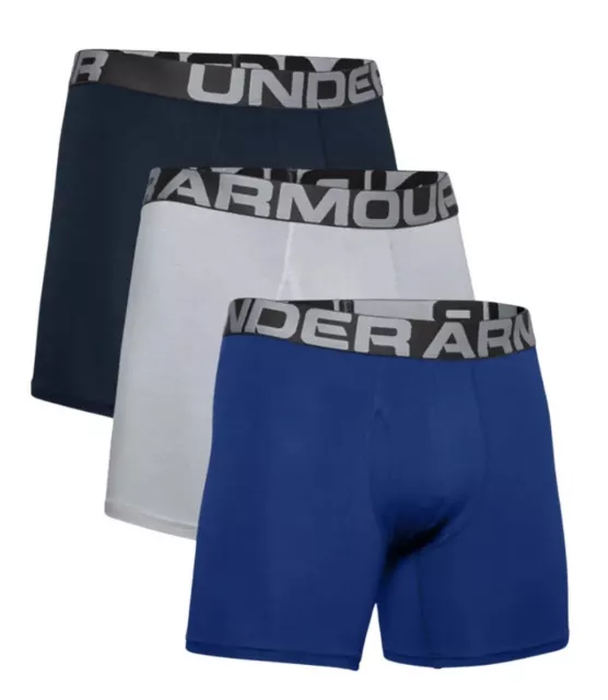 Under Armour Mens Charged Cotton 6" Boxer Jock 3 Pack Size 3XL