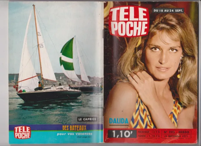 Tele Poche 1971  N°292  Complet   Dalida