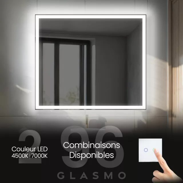 Miroir de Salle de Bain Lumineux LED | Illumination Eclairage | Sur Mesure