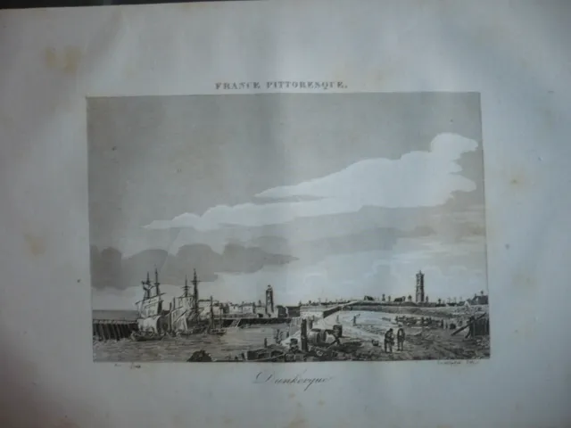 Gravure 1835   Dunkerque