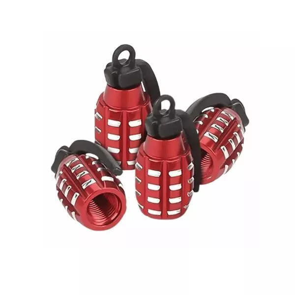 Valve Caps Grenade Red for VW Volkswagen Golf R-Line GT GTI VR5 VR6 SV