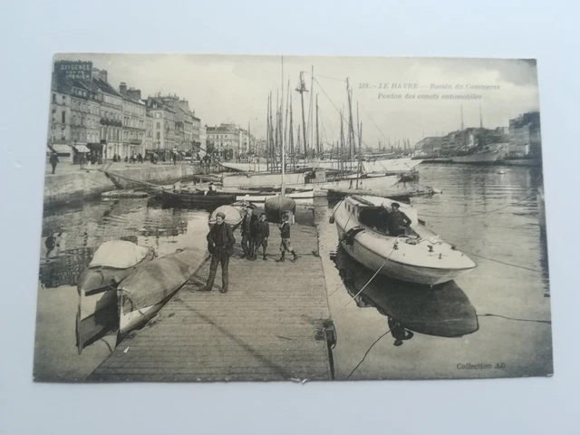 Carte Postale Ancienne – Le Havre, Le Pont Du Commerce Et La Bourse, Scène De Vie, Années 1900