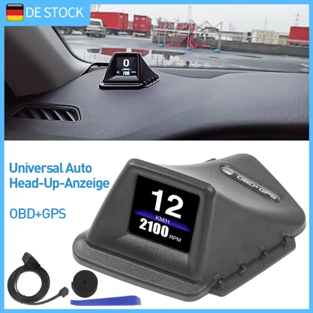 Auto Universal Head-Up-Anzeige HUD OBD GPS Messgerät Digital Projektor OBD2+GPS