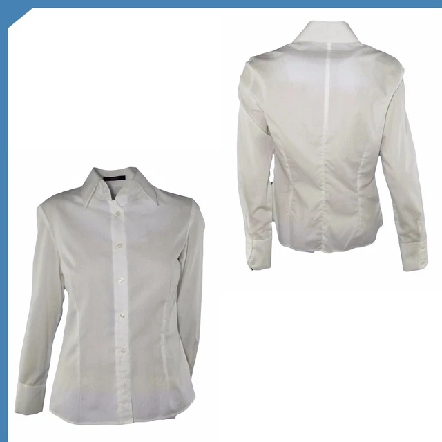 Seventy Camicia Donna Bianco Cotone Manica Lunga Shirt It 40 Eu 36 S Small