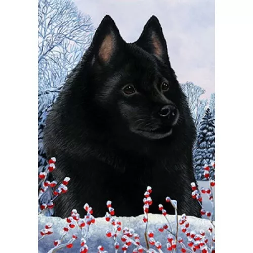 Winter House Flag - Schipperke 15101