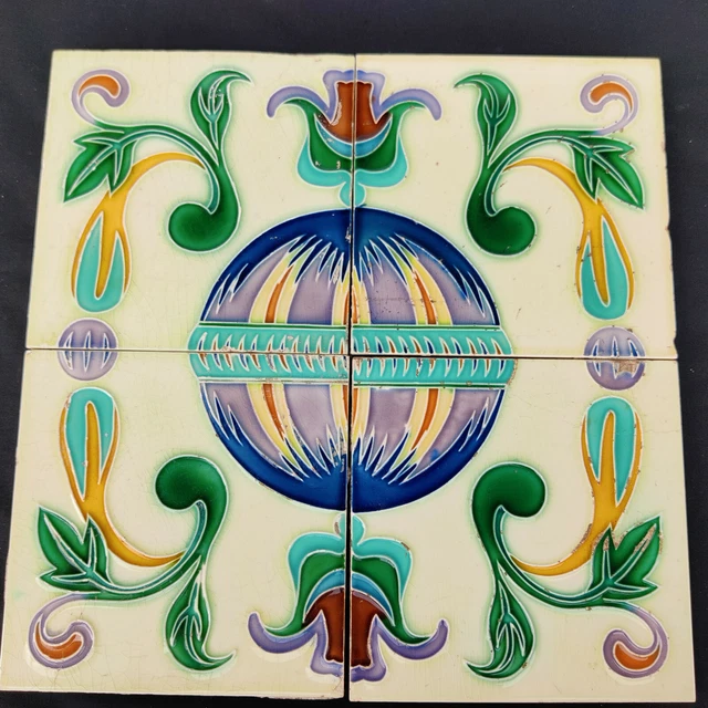 Vintage Globe Design Ciselé Nouveau Architecture Meubles Carreaux Japon 3