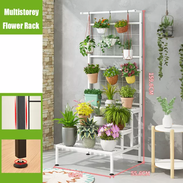 Plant Stand Pot Flower Bed Shelf Storage Rack Holder Garden Outdoor Indoor AU