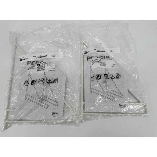 Ikea Pershult Wall Shelf Bracket Set of 2 New White 7 3/4" x 11 3/4"
