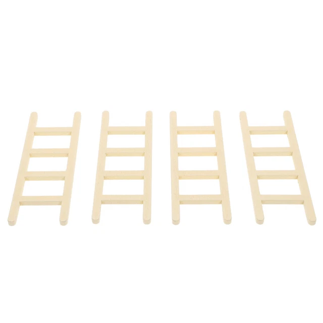 4 pz mini scala miniatura decorazione in legno piccole cose scrivania