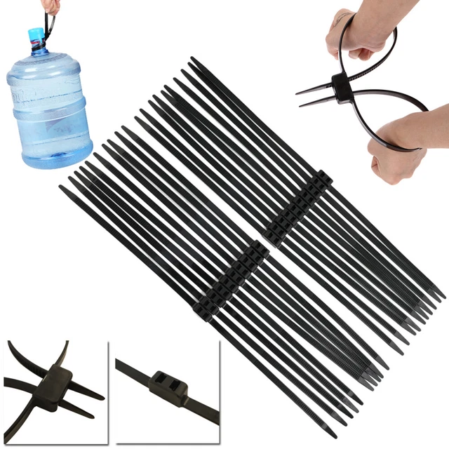 20pcs Disposable Double Cuffs Restraint Zip Tie Cuff Self Locking Cuff Set USA