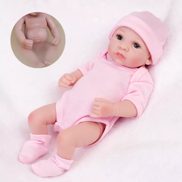Reborn Baby Dolls Full Body Soft Vinyl Silicone Realistic Newborn Girl Xmas Gift