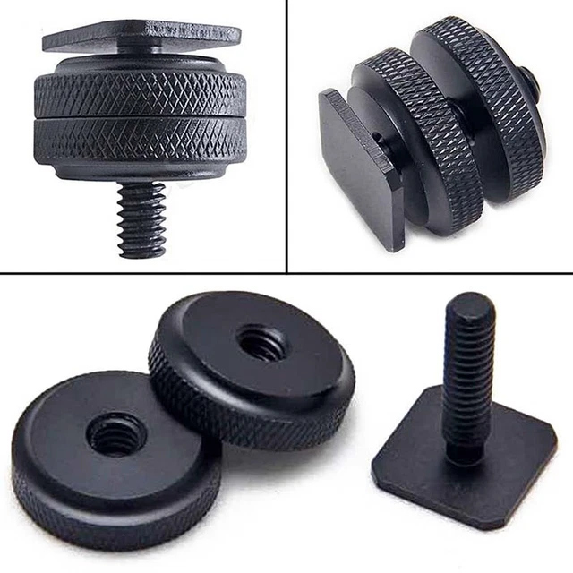 1/4"-20 Tripod Mount Screw to Flash Hot Shoe Adapter for Canon Nikon Camera M~HV