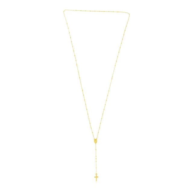 14k Yellow Gold Rosary Necklace