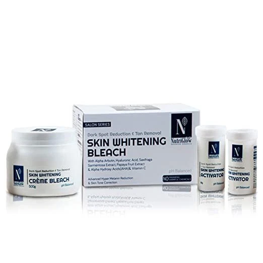 NutriGlow Avanzato Organics Pelle Crema Sbiancante Bleach Kit, Viso Glow 700g