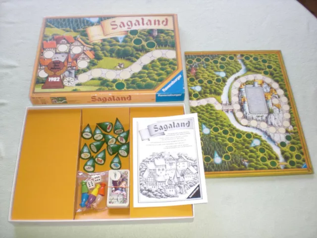 Sagaland - Ravensburger 1981 - Brettspiel braune Ausgabe - Kritikerpreis 1982 !