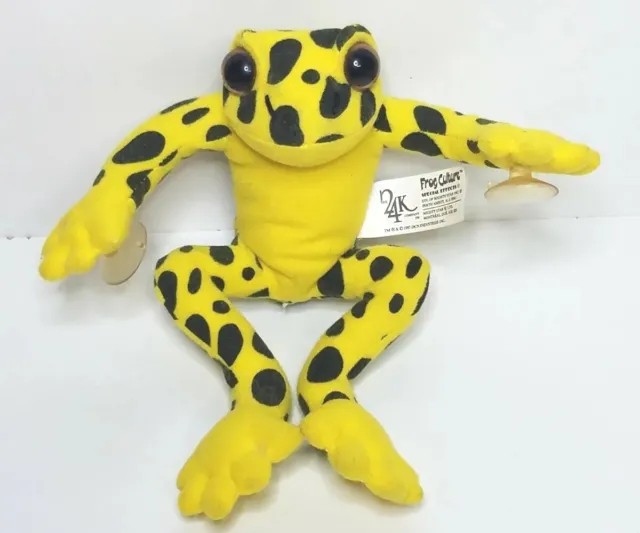 Vintage 1997 Yellow Dart Poison Frog Plush Stuffed Toy Frog Culture 8"