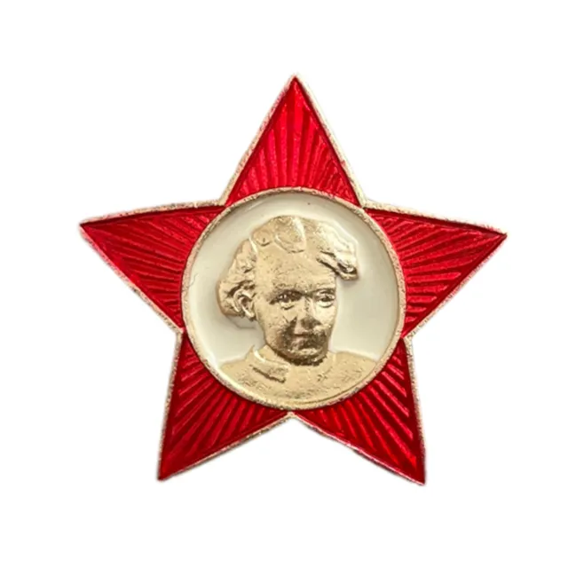 USSR Soviet Russian Lenin Communist School Little Octobrist Red Star Pin Badge