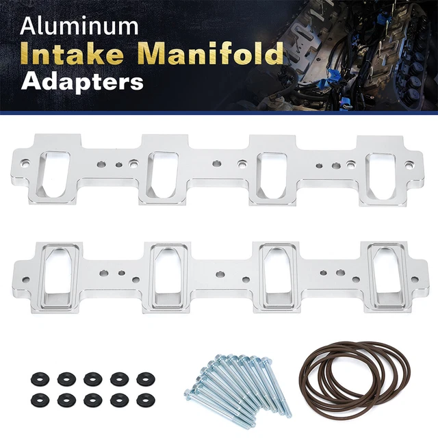 For LS Cathedral Port Cylinder Head to Rectangle Port Intake Manifold Adapters